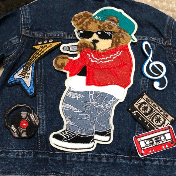 Amazing Boys “I ❤️ Music” Denim Jacket designed by STORY PATCH’D! PERSONALIZE! - Picture 6 of 9